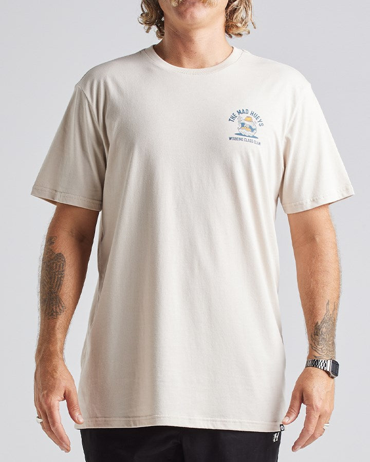 The Mad Hueys - Working Class Clam SS Tee in Cement