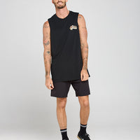 The Mad Hueys - Compass Captain Muscle Tee in Charcoal