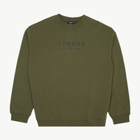 Afends - Thrown Out Recycled Crew Neck in Military