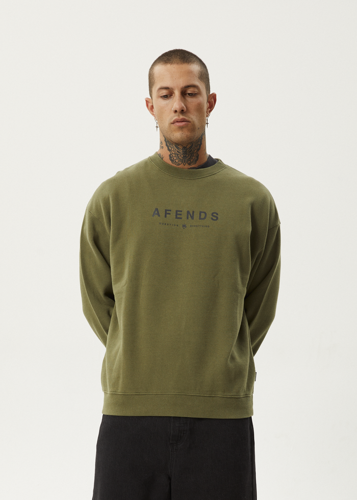 Afends - Thrown Out Recycled Crew Neck in Military