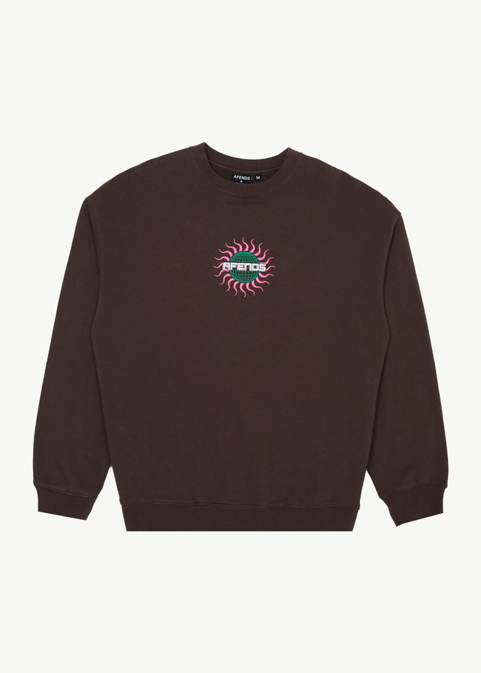 Afends - Solar Flare Recycled Crew Neck in Coffee