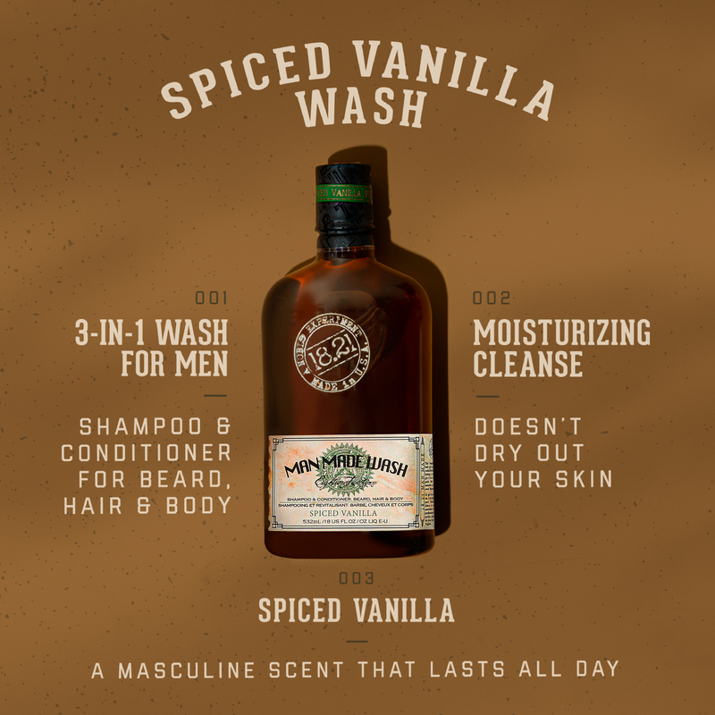 18.21 Man Made Wash - Spiced Vanilla 18oz