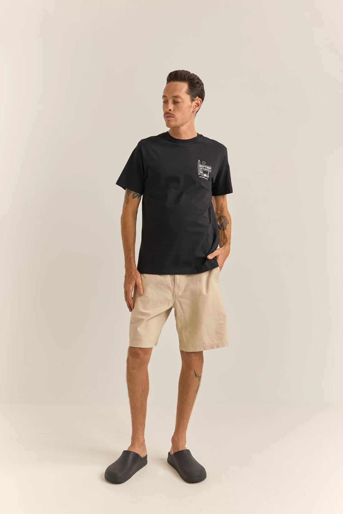 RHYTHM - Siesta Tee in Black