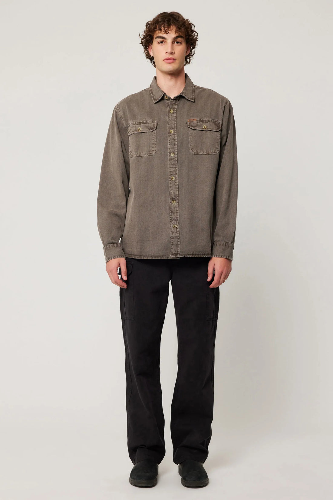 ROLLAS - Trailer Drill Shirt in Brown