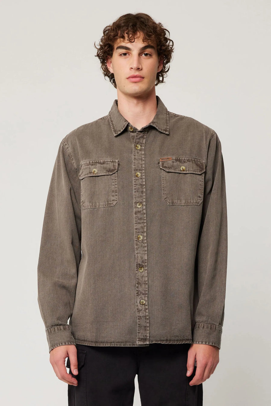 ROLLAS - Trailer Drill Shirt in Brown