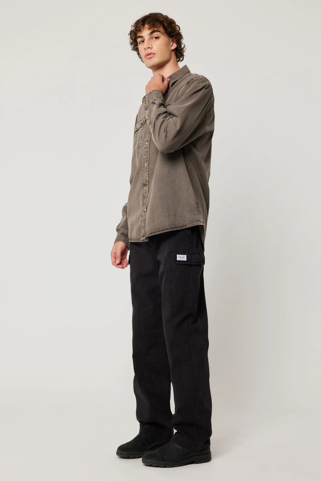 ROLLAS - Trailer Drill Shirt in Brown