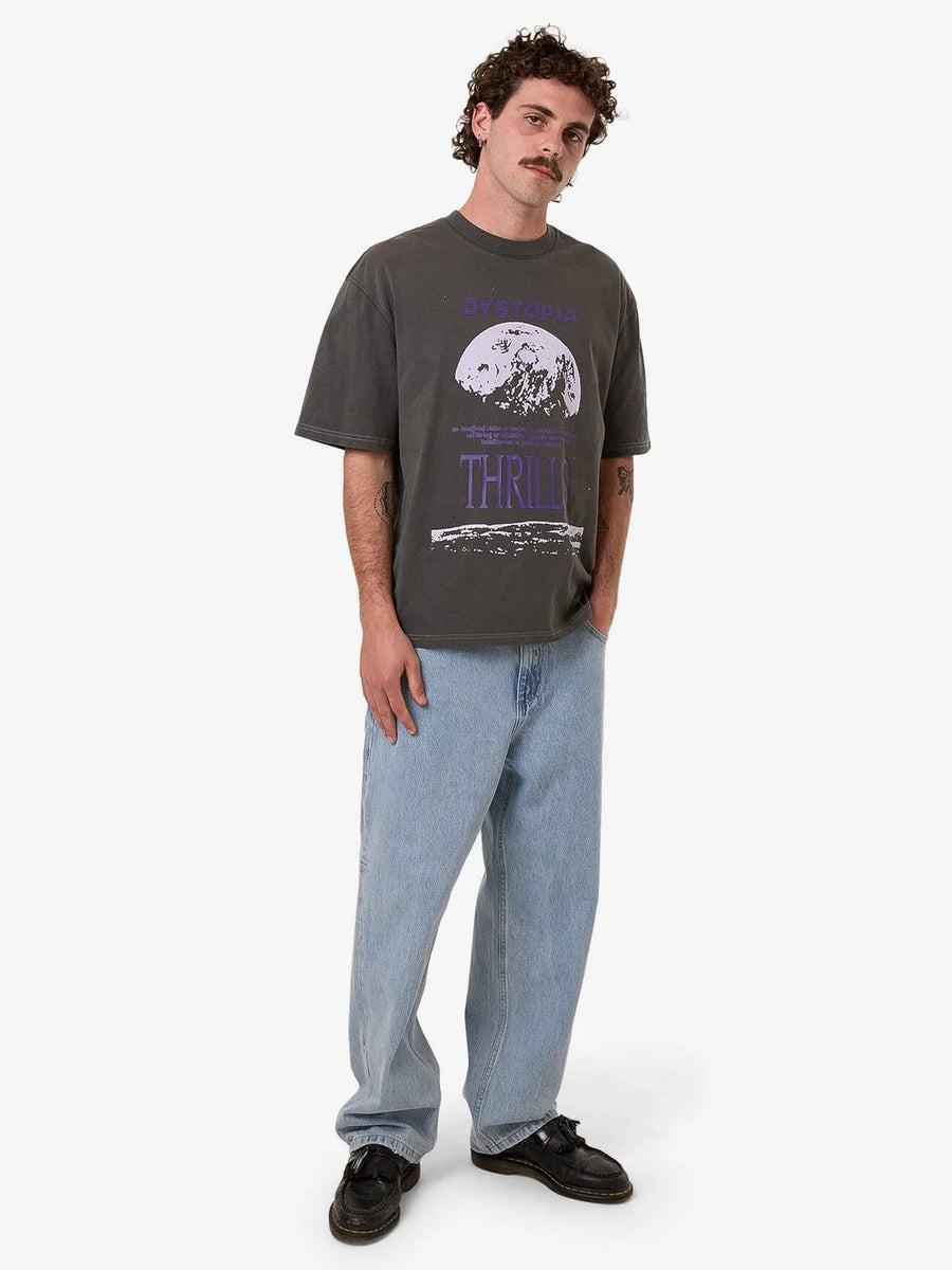 Thrills - Dystopia Box Fit Oversized Fit Tee in Merch Black