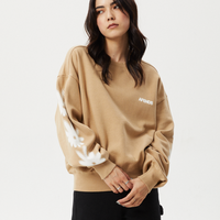 Afends - Petal Recycled Crew Neck in Tan