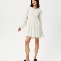 Afends - Focus Hemp Seersucker Mini Dress in White