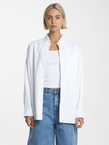Thrills - Maxwell Oxford Oversized Shirt in White