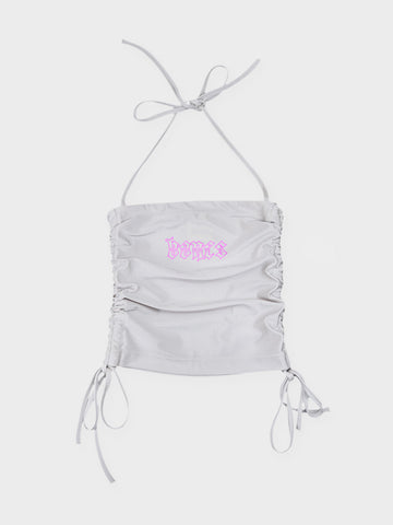 Billy Bones Club - Steeze Drawstring Top in Silver Shimmer