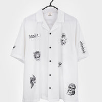 Billy Bones Club -Club Ink Bowlo Shirt in White