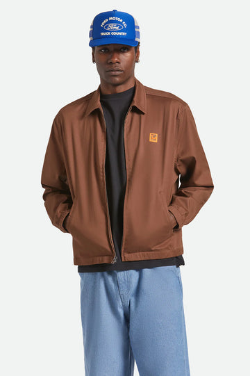 Brixton - Union Relaxed Harrington Jacket in Pinecone  Brown