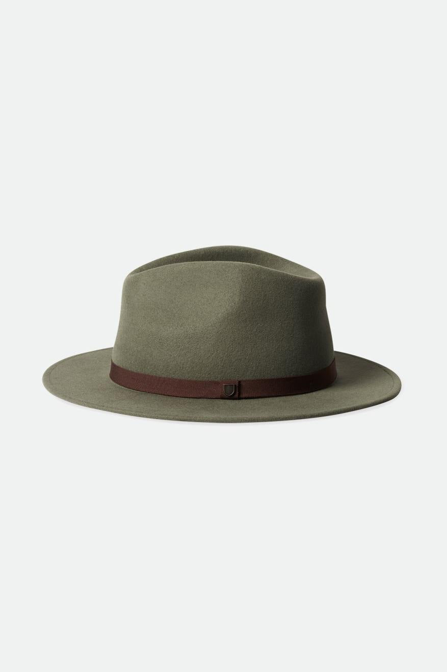 Brixton - Messer Packable Fedora in Light Moss