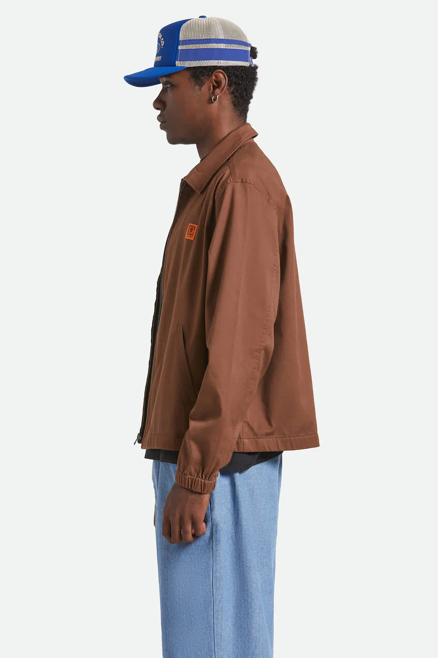 Brixton - Union Relaxed Harrington Jacket in Pinecone  Brown
