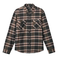 Brixton - Bowery L/S Flannel Shirt in Black/Charcoal/Off White