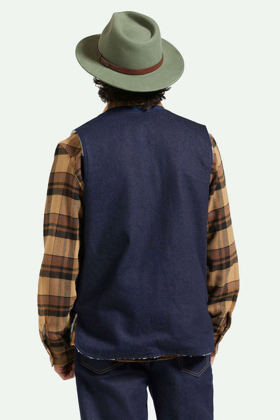 Brixton - Messer Packable Fedora in Light Moss