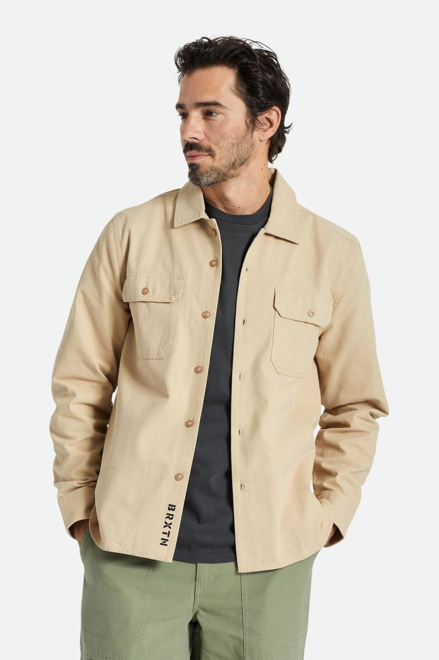 Brixton - Bowery Surplus L/S Overshirt in Sand