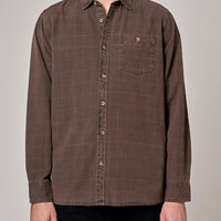 ROLLAS - Tile Cord Shirt in Brown