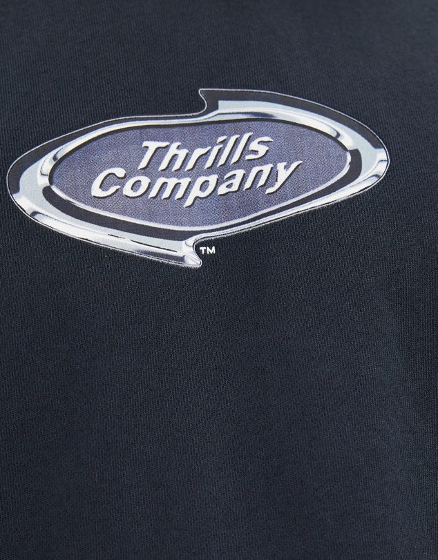 Thrills - Throttle Slouch Pull On Hoodie in Twilight Black