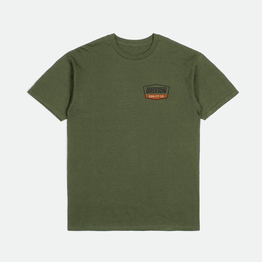 Brixton - Regal S/S Tee in Ivy Green Wash/Black/Rust