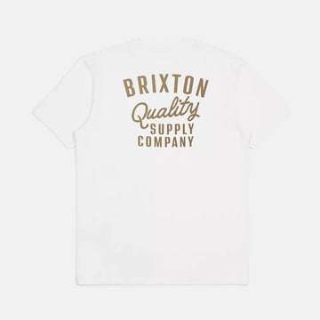 Brixton - Hubal S/S Tee in White/Brass