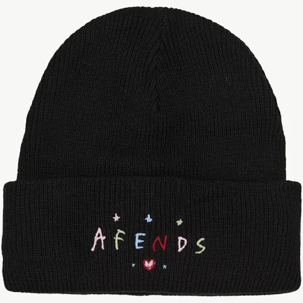 Afends - Funhouse Recycled Knit Beanie in Black