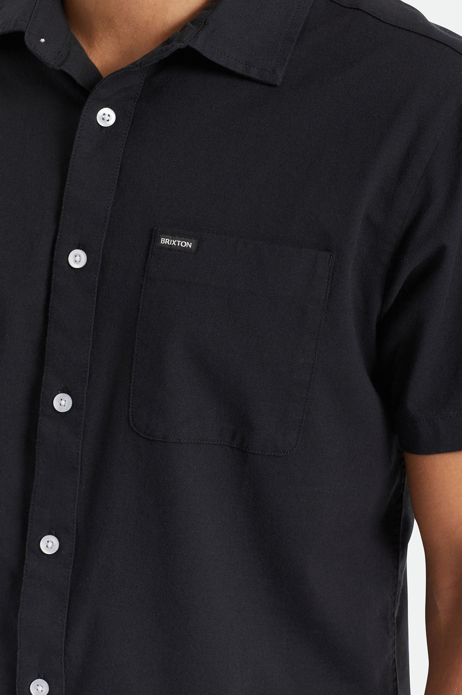 Brixton - Charter Oxford Short Sleeve Shirt in Black