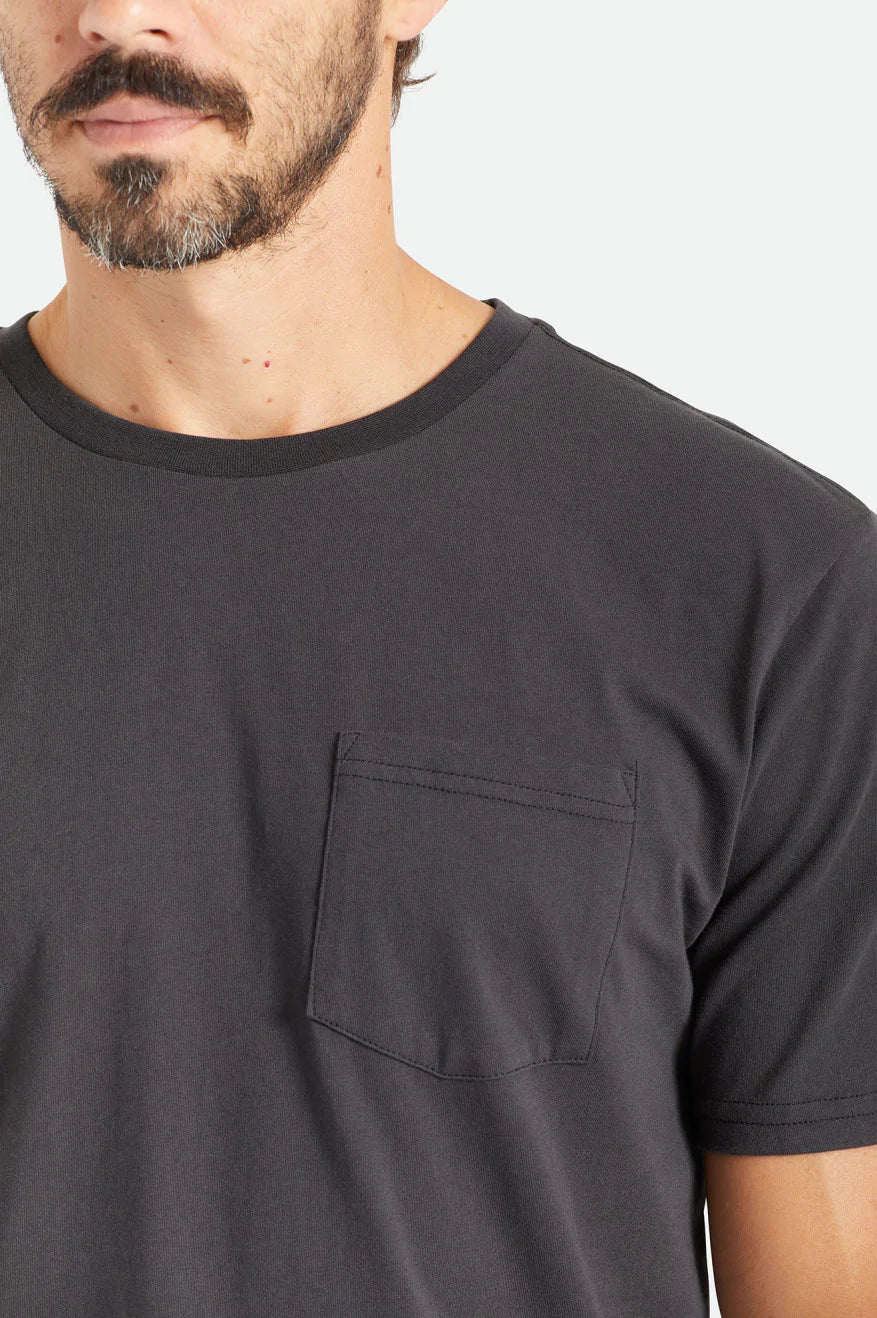 Brixton - Basic S/S Pocket Tee in Black