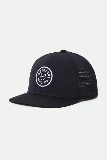 Brixton - Crest X MP Snapback in Black